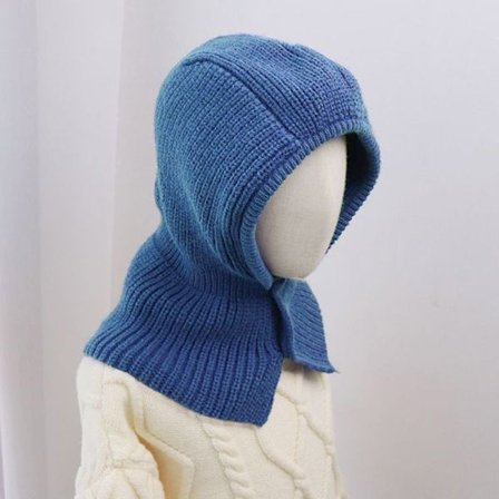 Scarf Cap Snood Hat BLÅ
