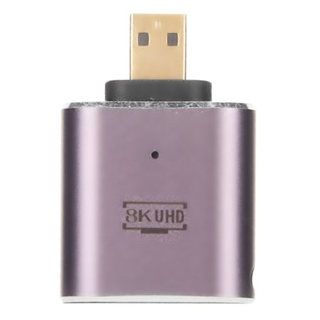 HD Multimedia Interface-hunn til Micro HD Multimedia Interface-adapter med LED-lys, 48 Gbps støtte, 8K Micro HD-konverter