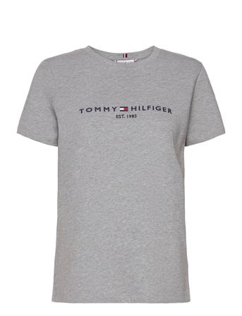 Regular Hilfiger C-Nk Tee Ss T-shirt Top Grå Tommy Hilfiger