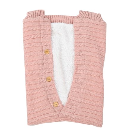 Baby Svøb Barnevogn Tæppe Wrap Varm Nyfødt Spædbarn Sovepose Sæk til VinterPink