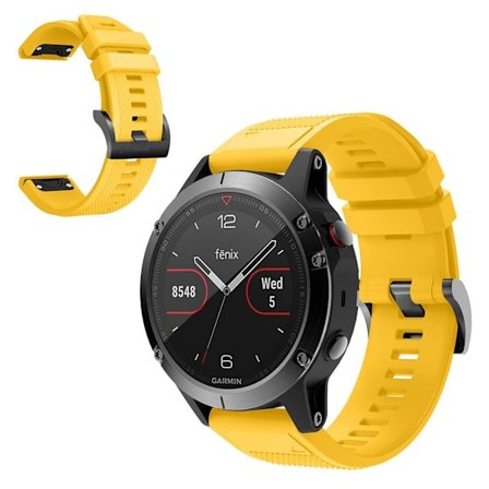 Garmin Fenix 5 durable silicone watch band - Yellow