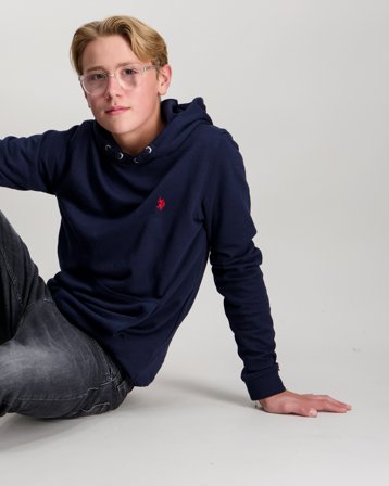 U.S. Polo Assn. DHM LB Hoodie Blå Hettegensere/Hoodies Gutt - Kids Brand Store