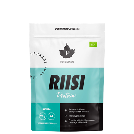 Puhdistamo Organic Rice Protein, 600g, Natural