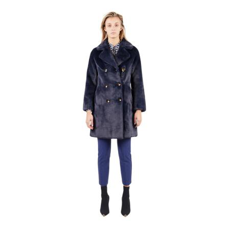 Betta Corradi, Double-Breasted Coats Blauw, Dames, Maat:M