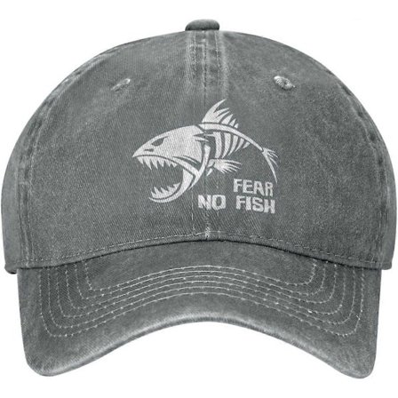 Fear No Fish Unisex Cowboyhatt Baseball Caps Justerbar Sport Golf Denim Casquette Caps Stil 1642