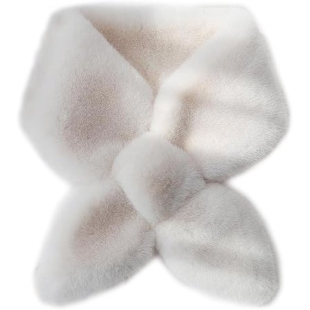 Dam Scarf med Falsk Pälskrage Vinterhalsduk Halsvärmare Shrug Trendig Scarf för Vår Höst