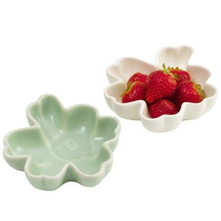 Marimekko Unikko Shape skål 11 cm 2-pakning, hvit/lysegrønn