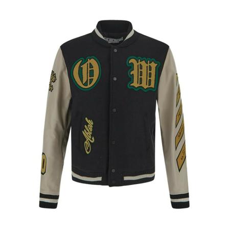 Off White, Bomber Jackets Zwart, Heren, Maat:L