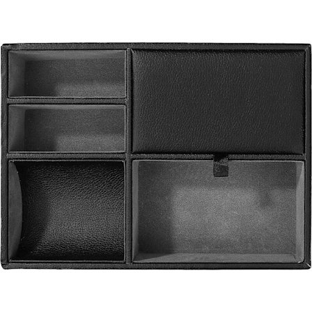 Nattduksorganisatör för män, skrivbord eller byrå förvaringslåda hållare för smycken, nycklar, telefon, plånbok, klocka 25 x 18,5 x 5 cm