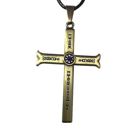 Smycken Anime One Piece Dracule Mihawk Kors Halsband Hänge Svärd Blad Örnögon Vintage Inget Slida