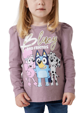 Name It Nmfaria Bluey Ls Top Noos Sky Hoodies & sweatshirts Dam Lila 92