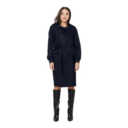 Armani Exchange, Belted Coats Blauw, Dames, Maat:S