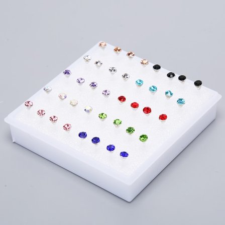 20 par sett Rhinestone Crystal Stud øredobber