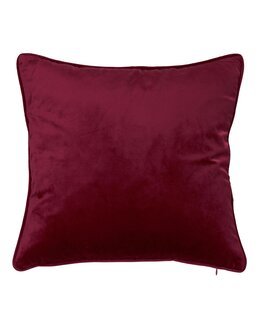 Kuddfodral enfärgad sammet 2-pack Vinröd - Linea