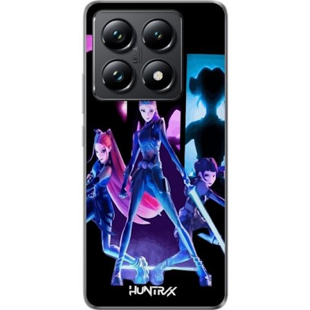 Kompatibelt Mobildeksel til Xiaomi Xiaomi 14T Futuristisk jente gruppe illustrasjon med neonlys og sterke farger i sci-fi estetikk