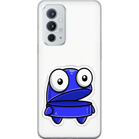 Kompatibel Mobilcover til OnePlus OnePlus 9RT 5G Blå tegneseriefigur med åbent udtryk og store øjne i sjov illustration