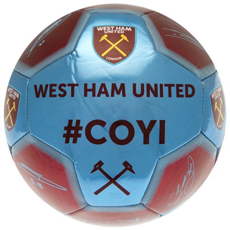 West Ham United FC #COYI Signature Football 5 Marron/Blå/Gul