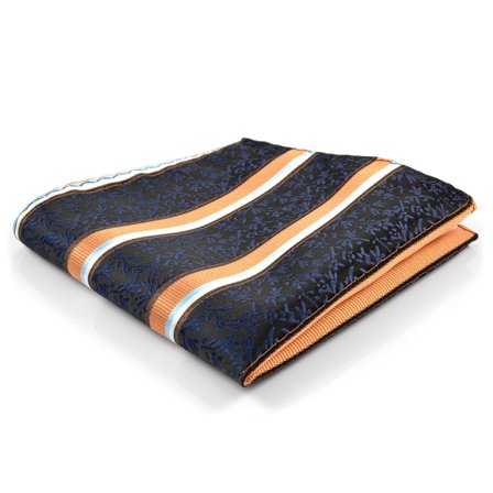 Black Patterned Pocket Square for Men - Patterned Pocket Squares