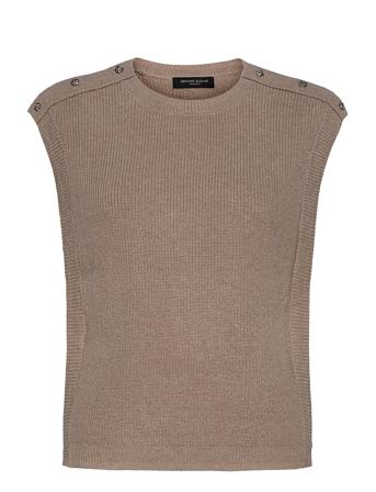 Simona Maine Knit Vest Beige Bruuns Bazaar