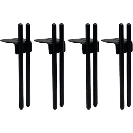 4 stk. Anti-slip Lydisolerede Møbelstøtteben Dobbeltpol Metal Bordben Sofa Ben Skab