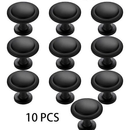10 kpl Keittiön kaapin nupit 1-1/4" Laatikon nupit Lipaston nupit Mattamustat sinkkinupit Laatikon vetimet Oven nupit