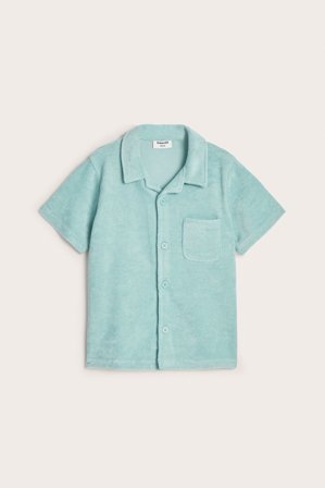 Kappahl | Koszula z froty, z krótkimi rękawami | Jasnozielony