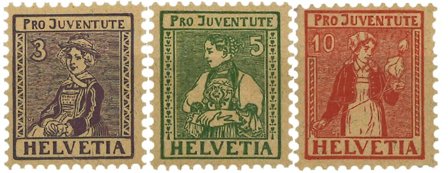 Schweiz 1917 - MICHEL 133-35 - Ubrugt