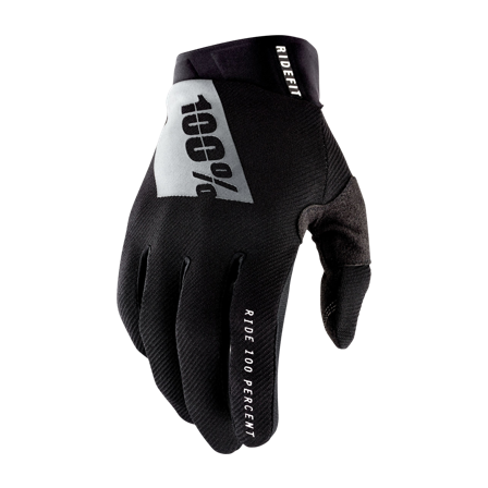 100% Ridefit MX Gloves Black S
