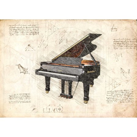 A3 Print - Music - Piano