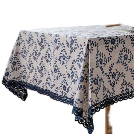 Bordsduk, fransk lantlig konsttryck bordsduk fyrkantig bomull bordsöverdrag linne för kök matsal vår sommar picknick inomhus utomhusbruk (78 tum)