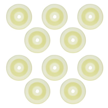 10 st vita nylonhjul 2,5 tum nylonrunda remskivor 25 kg maximal belastning