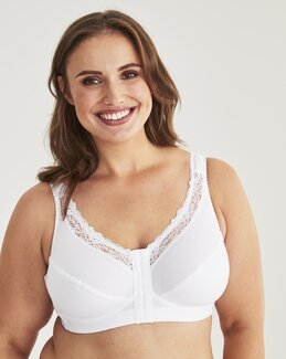 Forknappet bh uten bøyle Maj Hvit - B95 - Swegmark