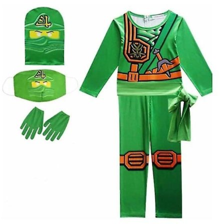 Barn Anime Phantom Cosplay Kostym Huvtröja Kläder Ninja Super Blå 130cm Grön - Perfekt Grön Green 140 cm