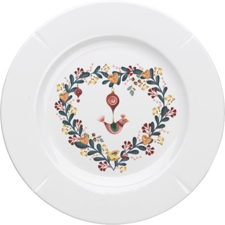 Rosendahl Grand Cru Cottage tallerken Ø19,5 cm - Hvid med dekoration | KitchenOne