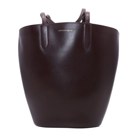 Alexander McQueen Pre-owned Basket Tote Taske in Calfskin Leather Lilla, Dame Vintage Tasker, Størrelse: ONE Size