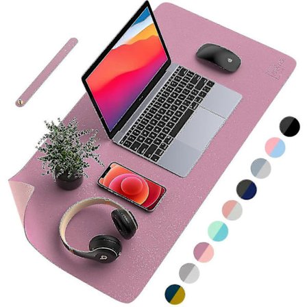 Skrivebordsmatte - Dobbeltsidig PU-skinn Skrivebordsmatte Stor