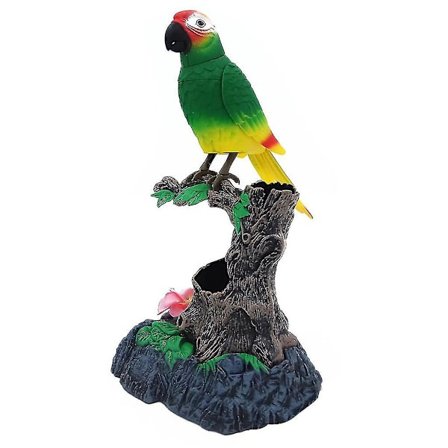 Talende Papegøje Bevægelig Fugl Lyd Gentagende Imiterende Elektriske Papegøje Figurer (FW)