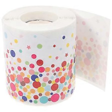 1 Rulle Vågprickig Anslagstavla Kantdekal Klassrum Svarta Tavlan Kant DIY Dekal