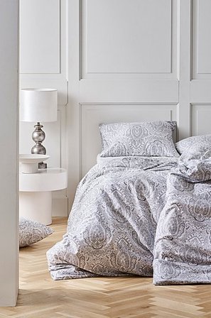 Jotex - Dekbedovertrek Van Satijn Grijs Grijs - BIANCA - Koop Dekbedovertrek bij Jotex