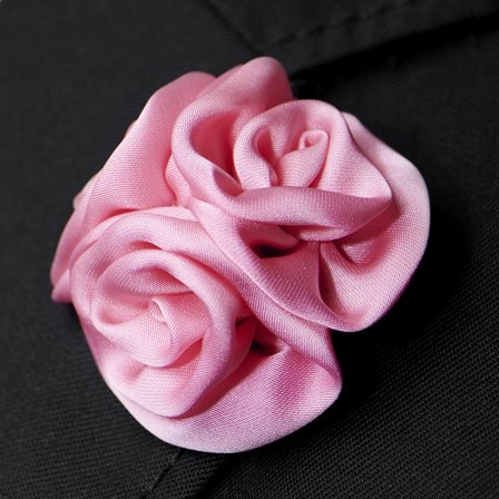 Flor de Lapela Rosa Cor de Rosa para homens - Flores de lapela
