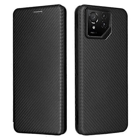 For Asus ROG Phone 9 5G Deksel Karbonfibertekstur Fallsikkert PU-Lær Telefondeksel