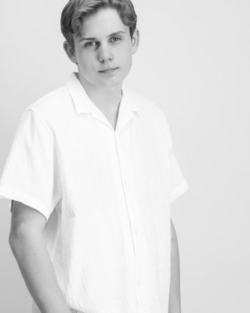 Jack & Jones JORLUKE CRINKLE SHIRT SS JNR Wit Overhemden Jongens - Kids Brand Store