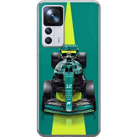 Yhteensopiva Puhelinkuori Xiaomi Xiaomi 12T Aston Martinin Formula 1 -auto vihreässä kilpailumuotoilussa, jossa on moderni studiosentuntma