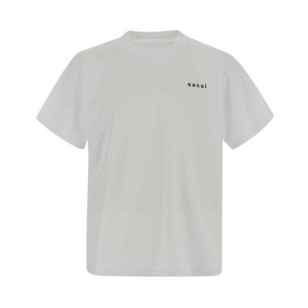 Sacai, T-Shirts Wit, unisex, Maat:L