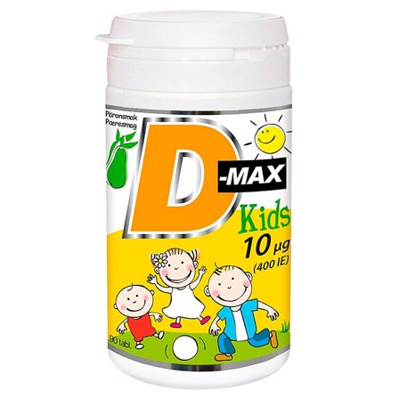Vitabalans D-Max Kids 10 μg Pære 90 tabl., Helse & Madvarer, Børnevitaminer, D-vitamin Til Børn