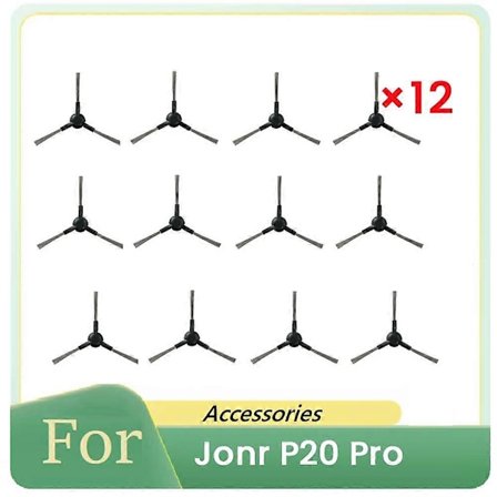 12 stk. sidebørster til Jonr P20 Pro robotstøvsuger, reservedele