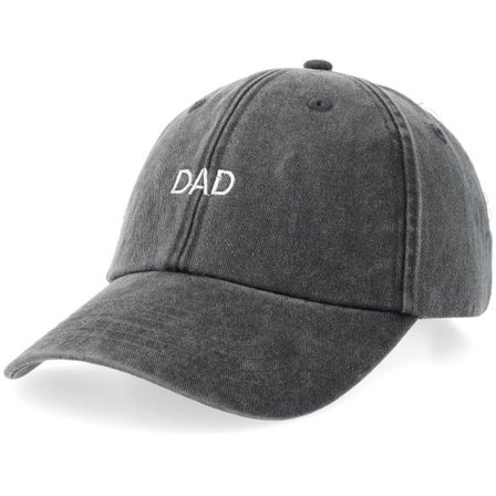 Iconic - Svart unconstructed Keps - Vintage Washed Black Dad Cap @ Hatstore