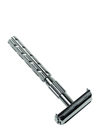 Parker Parker 22R - Gunmetal Handle Butterfly Open Safety Razor - Silver - ONE SIZE