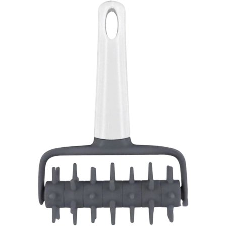 Deigrulle - Deigkutter - Pizzadeigpinner - Kake-/kjeksfremstilling - Deigprikker - Pizzaperforering - Bakeutstyr - ABS og PP - Hvit og