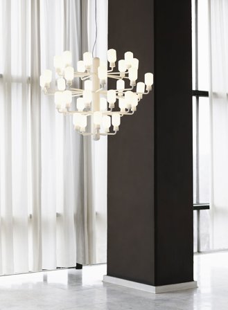 Amp lysekrone large Ø85 - hvit/hvit